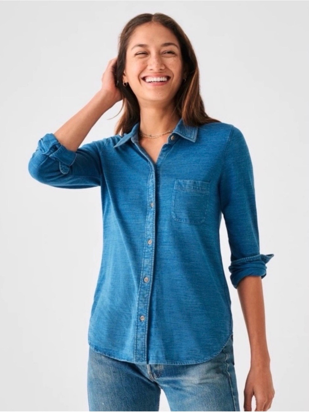 Faherty Sunwashed Knit Shirt Button Down Coastal
